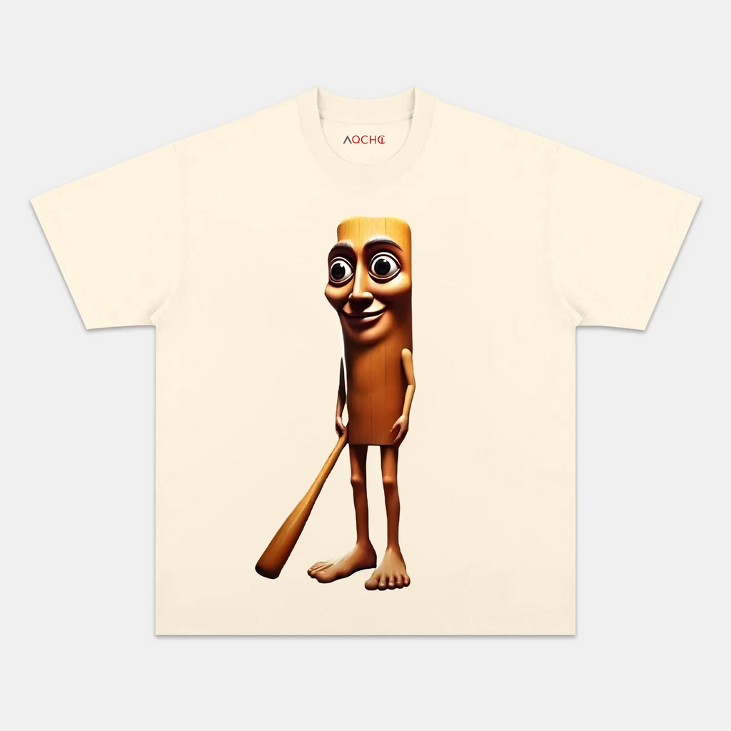 AQCHIC TUNG TUNG SAHUR V2 Unisex Graphic Heavyweight Cotton Shirt