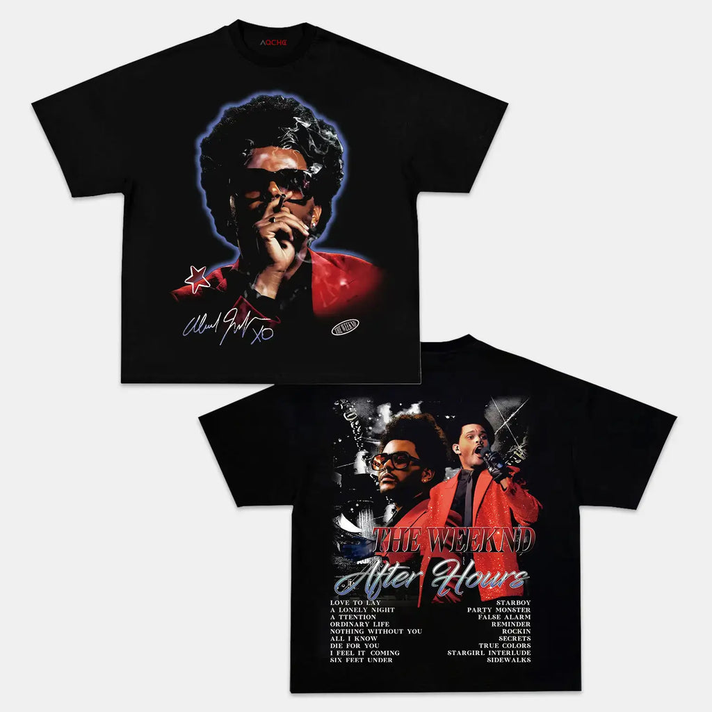 AQCHIC The Weeknd Unisex Graphic Heavyweight Cotton Shirt