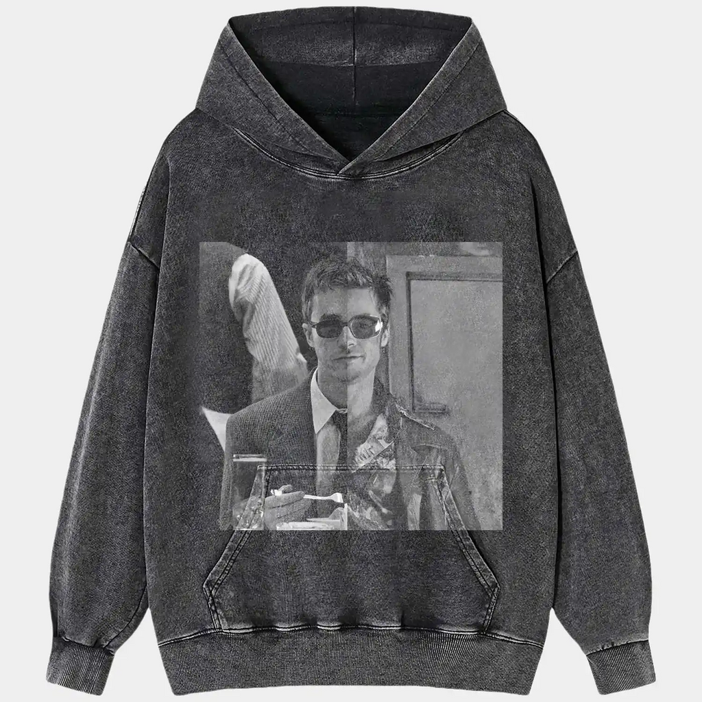 AQCHIC Two Sides Wear Unisex Graphic Heavyweight Cotton Shirt