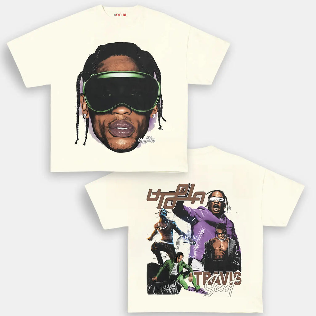 AQCHIC Utopia Travis Scott Unisex Graphic Heavyweight Cotton Shirt