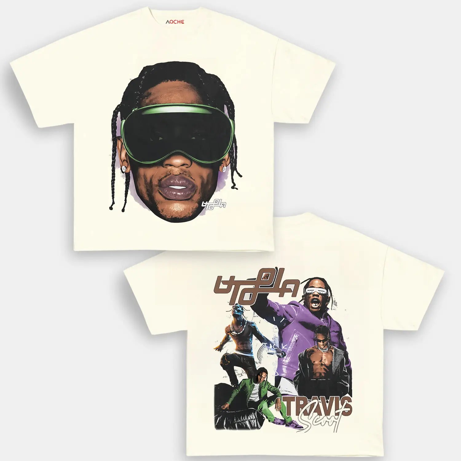 AQCHIC Utopia Travis Scott Unisex Graphic Heavyweight Cotton Shirt
