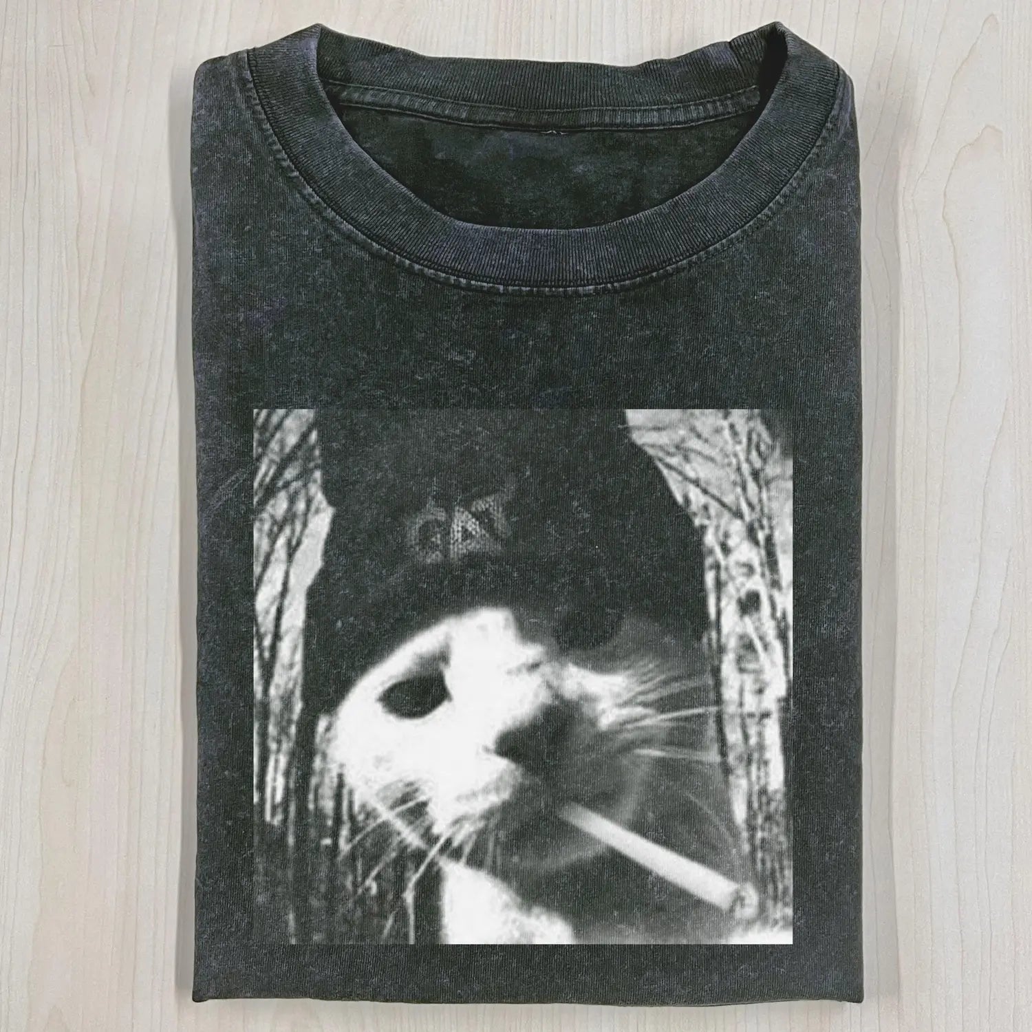 AQCHIC Wacky Cat 3.26 2.0 Unisex Graphic Heavyweight Cotton Shirt