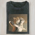 AQCHIC Wacky Cat 3.26 Unisex Graphic Heavyweight Cotton Shirt