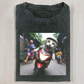 AQCHIC WACKY CAT 3.26 7.0 Unisex Graphic Heavyweight Cotton Shirt