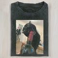 AQCHIC WACKY CAT Unisex Graphic Heavyweight Cotton Shirt