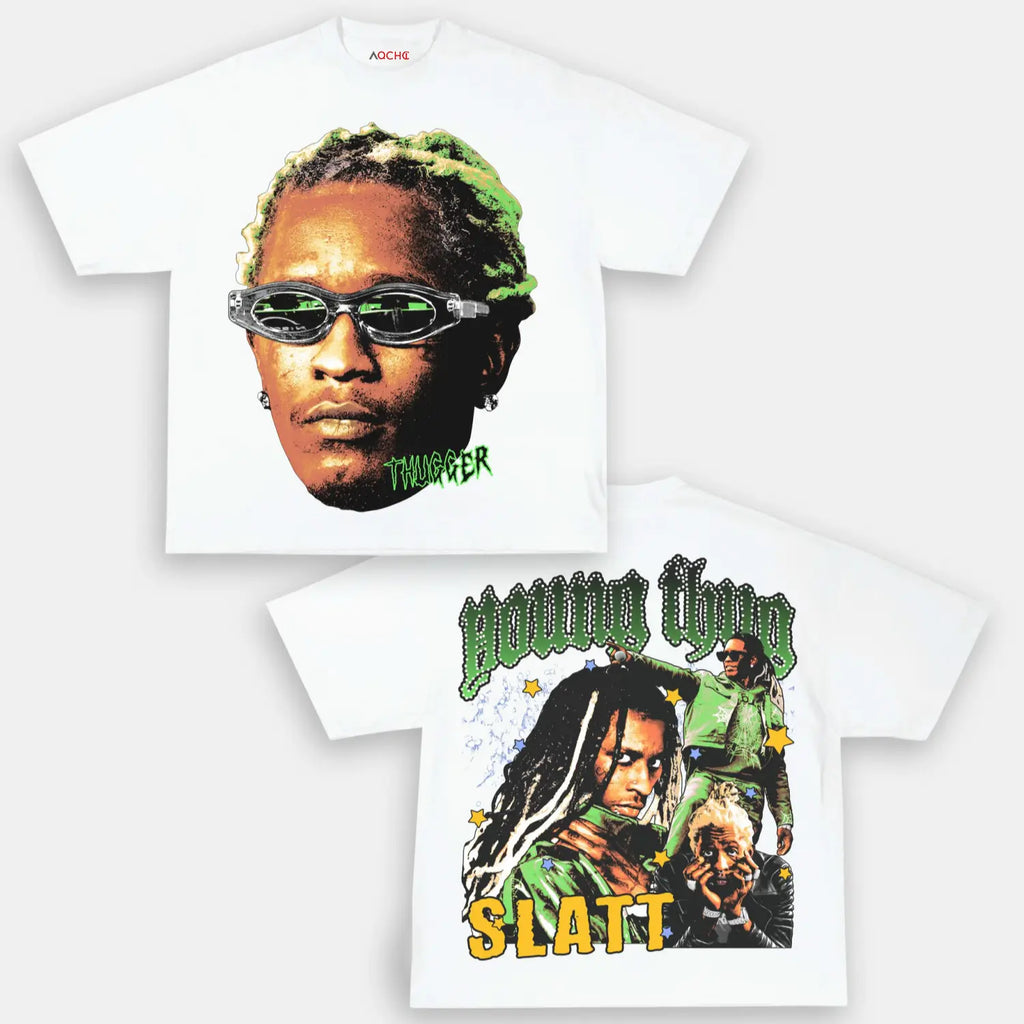 AQCHIC Young Thug Unisex Graphic Heavyweight Cotton Shirt