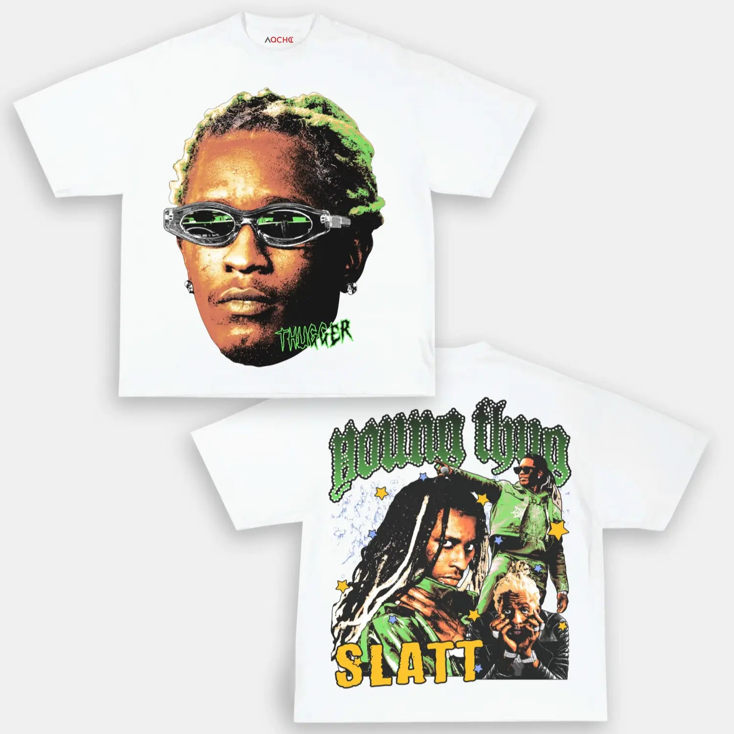 AQCHIC Young Thug Unisex Graphic Heavyweight Cotton Shirt
