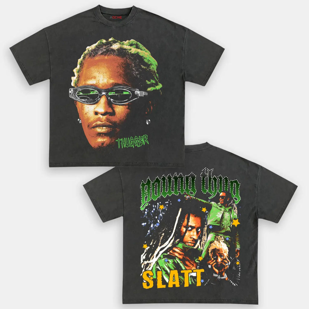 AQCHIC Young Thug Unisex Graphic Heavyweight Cotton Shirt