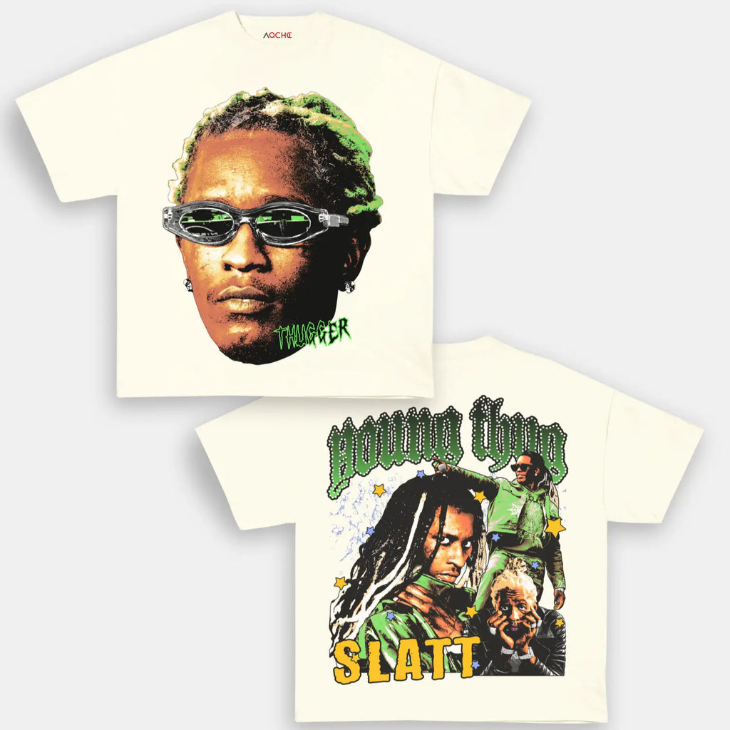 AQCHIC Young Thug Unisex Graphic Heavyweight Cotton Shirt