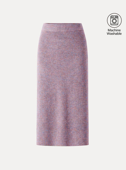 The Everyday Textured Merino-Blend Knit Skirt