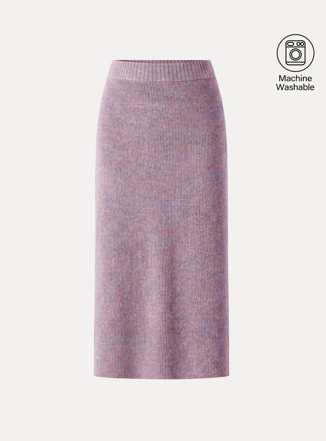 The Everyday Textured Merino-Blend Knit Skirt