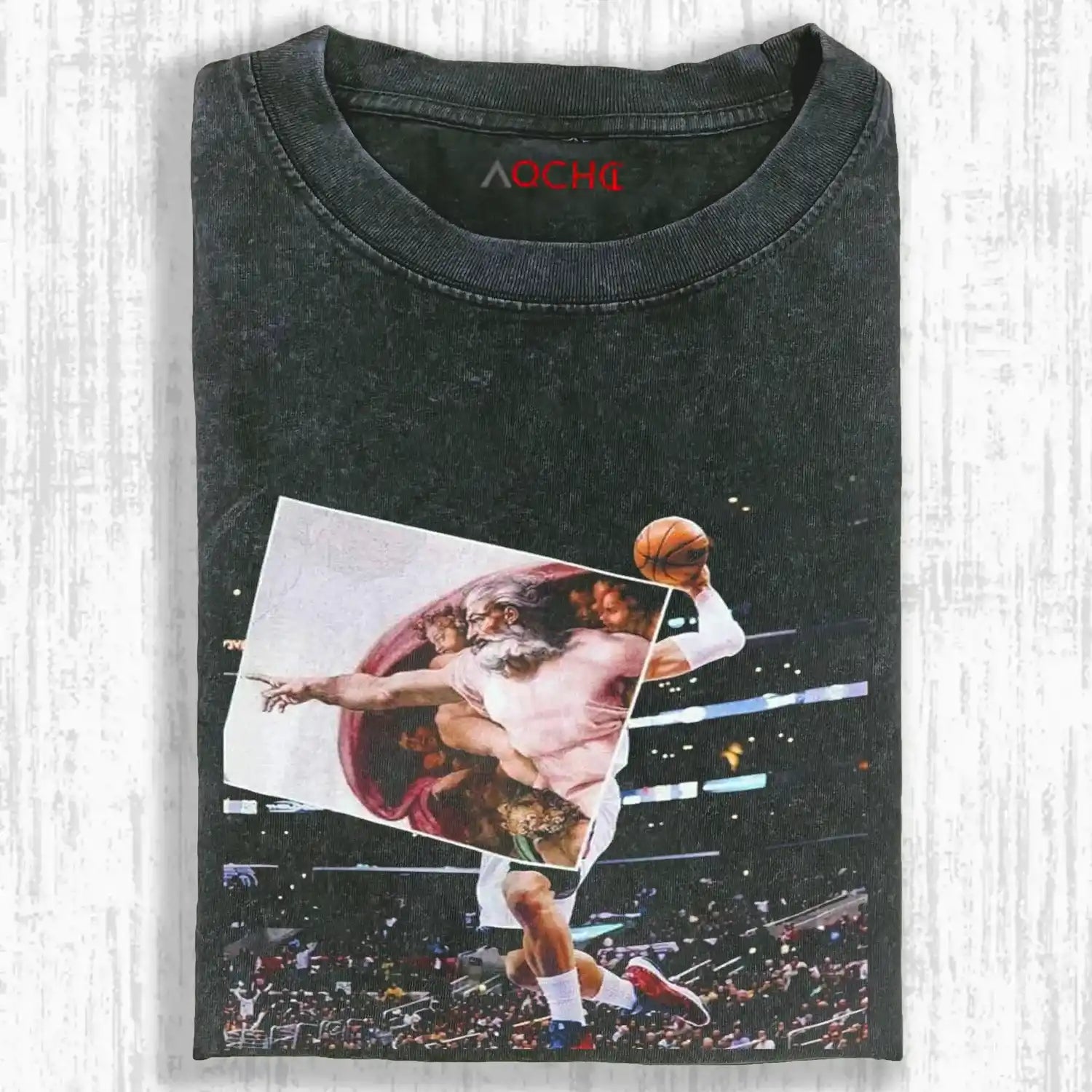 AQCHIC Zeus Dunks Unisex Graphic Heavyweight Cotton Shirt