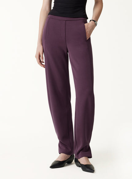 2Pcs Set MaxWarm Fleece Round Neck Long Sleeve Top & High-Rise Belted Wide-Leg Pants with Pockets