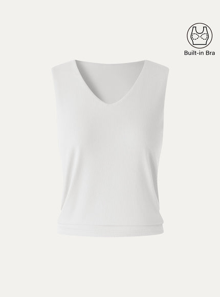 CoolTouch Ease V-Neck Wide Shoulder Built-In Bra Tank