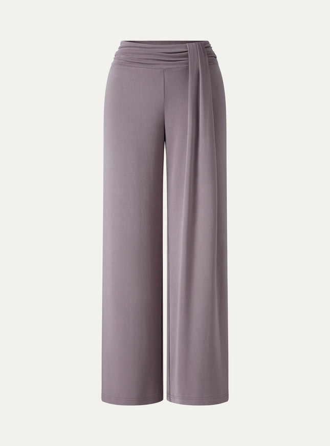 Mid-Rise Relaxed Wide-Leg Lounge Pants