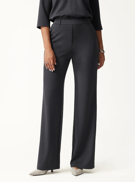 2Pcs Set Long Sleeve Shrug Cardigan & High-Rise Wide Leg Pants with Pockets