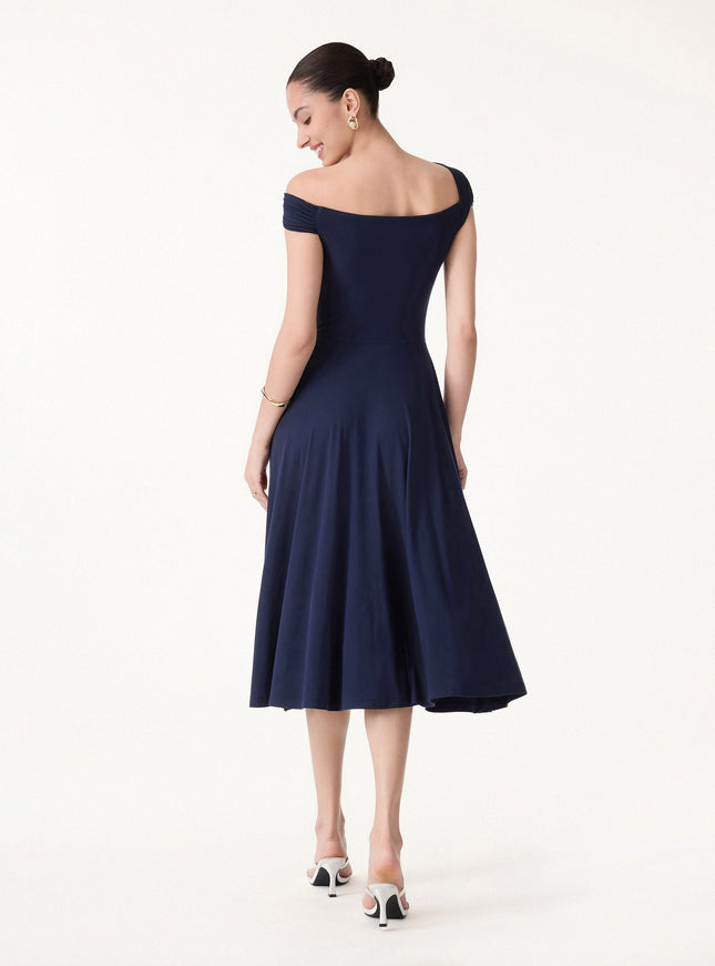 Multi-Wear Midi Built-In Bra Dress with Pockets