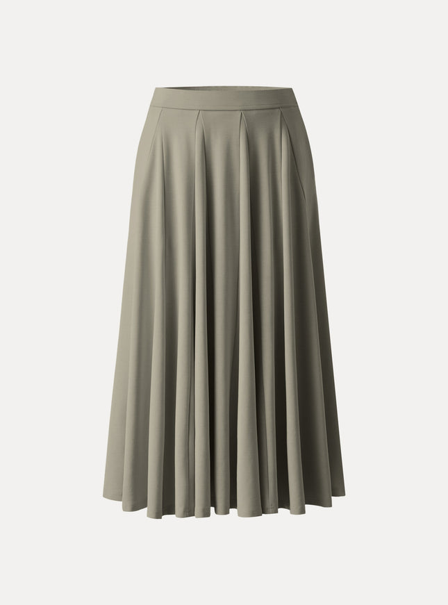 Lyocell Blend Volume Skirt with Pockets