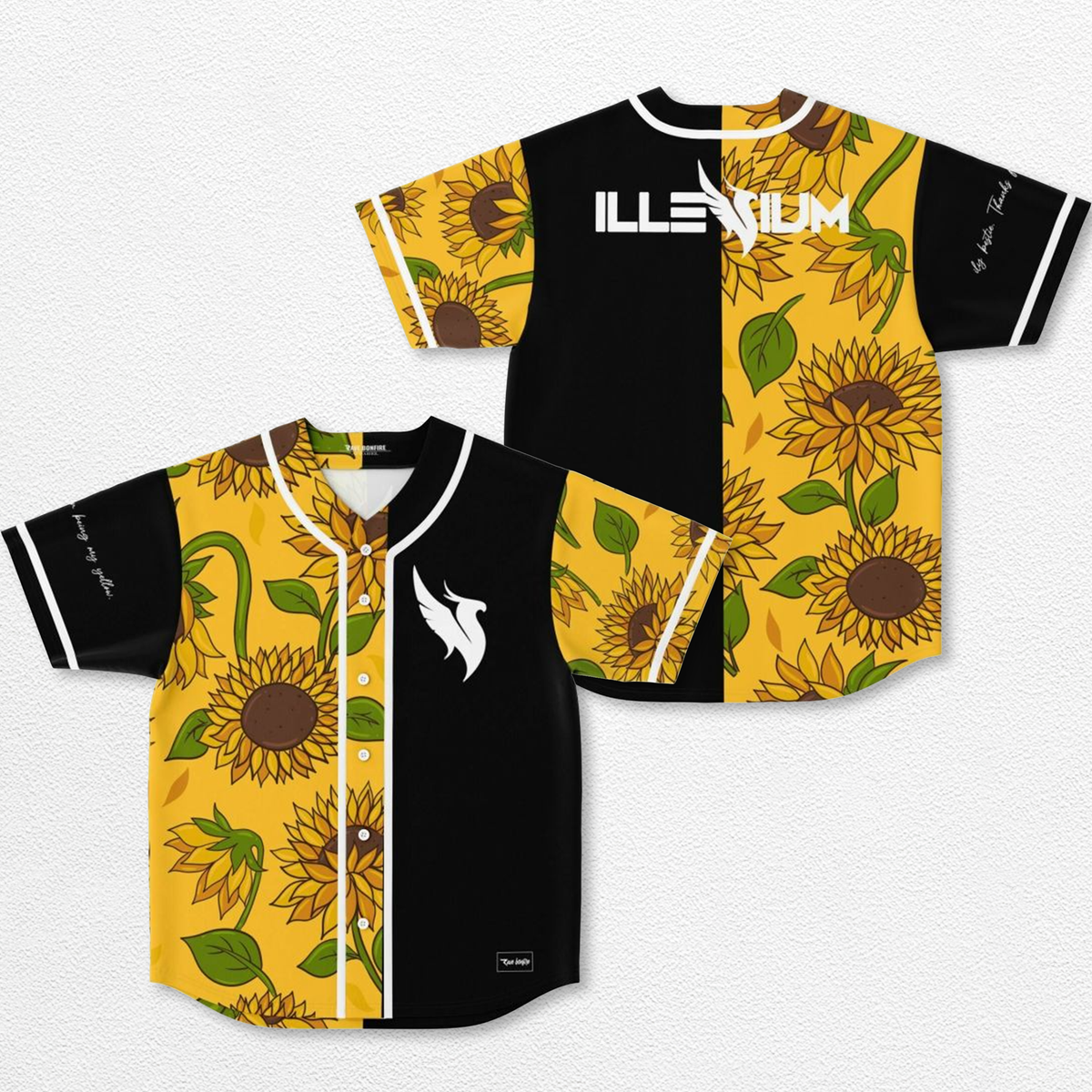 Illenium Sunflowers Baseball Jersey, EDM Festival Family Gift, Unisex Breathable Men's Jersey, 420 Lover  – image 1