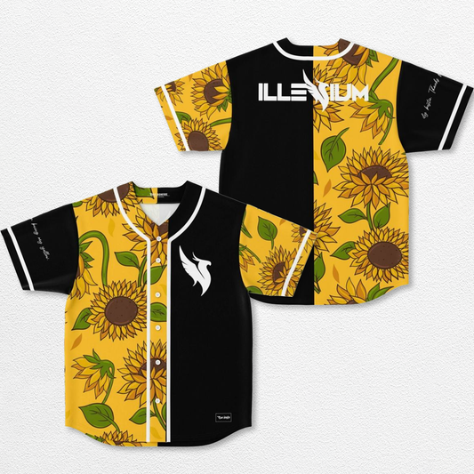 Illenium Sunflowers Baseball Jersey, EDM Festival Family Gift, Unisex Breathable Men's Jersey, 420 Lover  – image 1