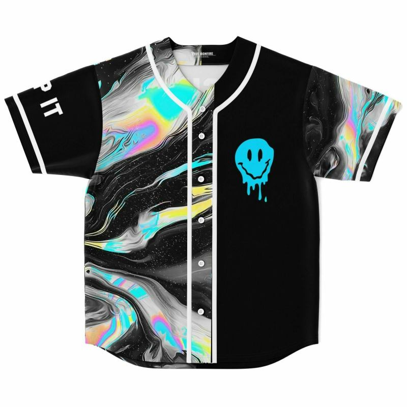 Basshead Drop It Baseball Jersey, EDM Festival Family Gift, Unisex Breathable Men's Jersey, 420 Lover Gra – image 3
