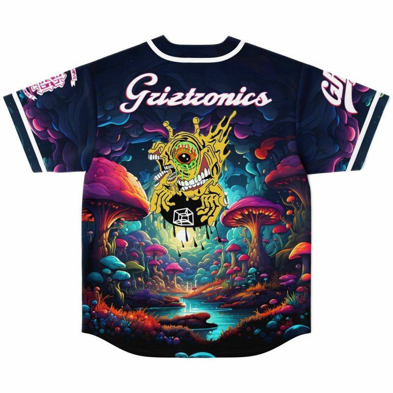 GRIZtronics Baseball Jersey, EDM Festival Family Gift, Unisex Breathable Men's Jersey, 420 Lover Graphic  – image 3