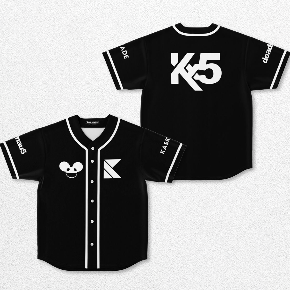 Kaskade and Deadmau5 Baseball Jersey, EDM Festival Family Gift, Unisex Breathable Men's Jersey, 420 Lover – image 1