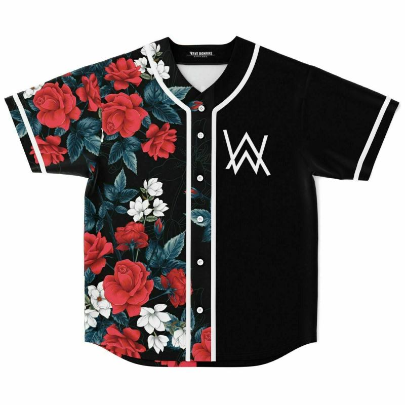 Alan Walker Rose Baseball Jersey, EDM Festival Family Gift, Unisex Breathable Men's Jersey, 420 Lover Gra – image 2