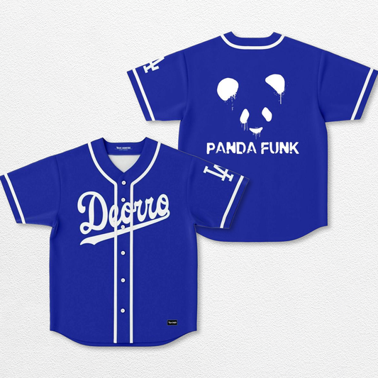 Blue Deorro Panda Baseball Jersey, EDM Festival Family Gift, Unisex Breathable Men's Jersey, 420 Lover Gr – image 1