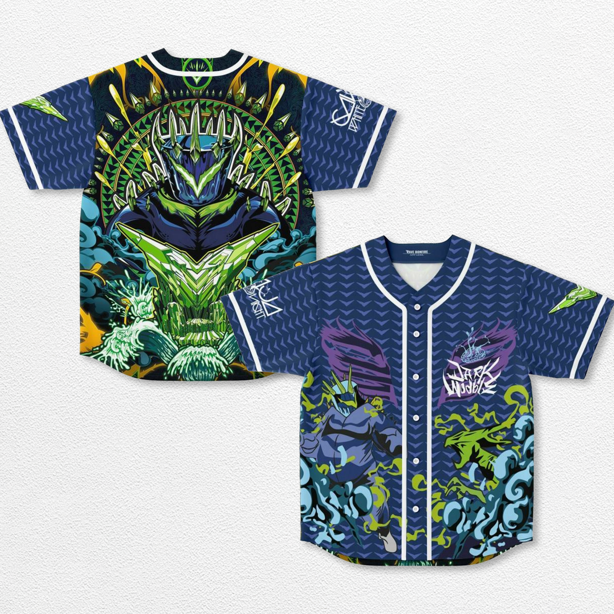 Ganja White Night Dark Wobble Baseball Jersey EDM Festival Family Gift, Unisex Breathable Men's Jersey, 4 – image 1