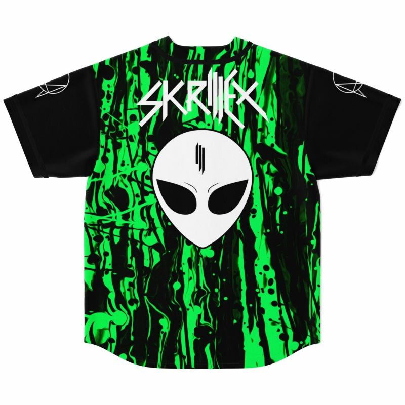 Skrillex Green Baseball Jersey EDM Festival Family Gift, Unisex Breathable Men's Jersey, 420 Lover Graphi – image 3