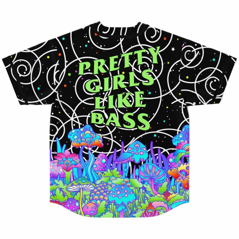 Pretty Girls Like Bass Baseball Jersey EDM Festival Family Gift, Unisex Breathable Men's Jersey, 420 Love – image 3