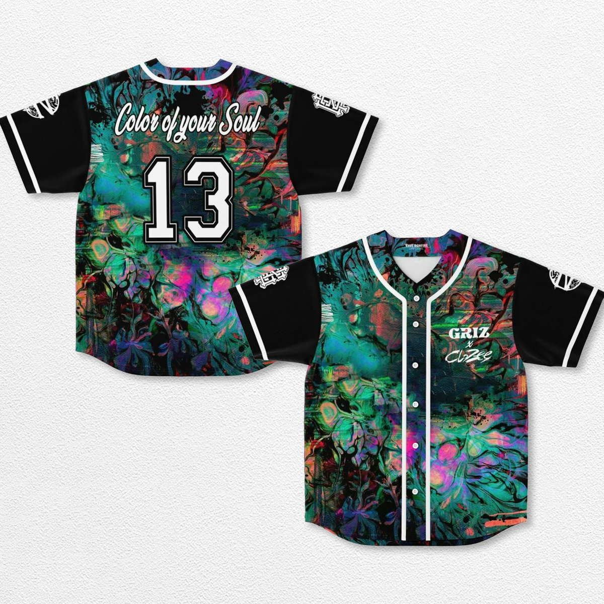 CloZee x Griz Color Of Your Soul Baseball Jersey EDM Festival Family Gift, Unisex Breathable Men's Jersey – image 1