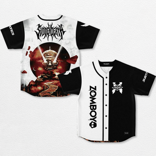 Zomboy x Slander x Subtronics x Svdden Death Baseball Jersey EDM Festival Family Gift, Unisex Breathable  – image 1