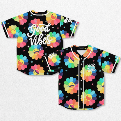 Good Vibes In My Mind Baseball Jersey EDM Festival Family Gift, Unisex Breathable Men's Jersey, 420 Lover – image 1