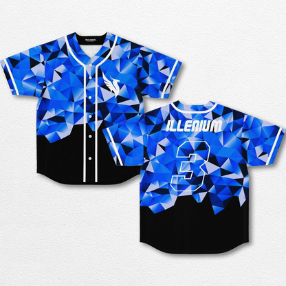 Blue Illenium Baseball Jersey EDM Music Shirt, EDM Festival Family Gift, Unisex Breathable Men's Jersey,  – image 1