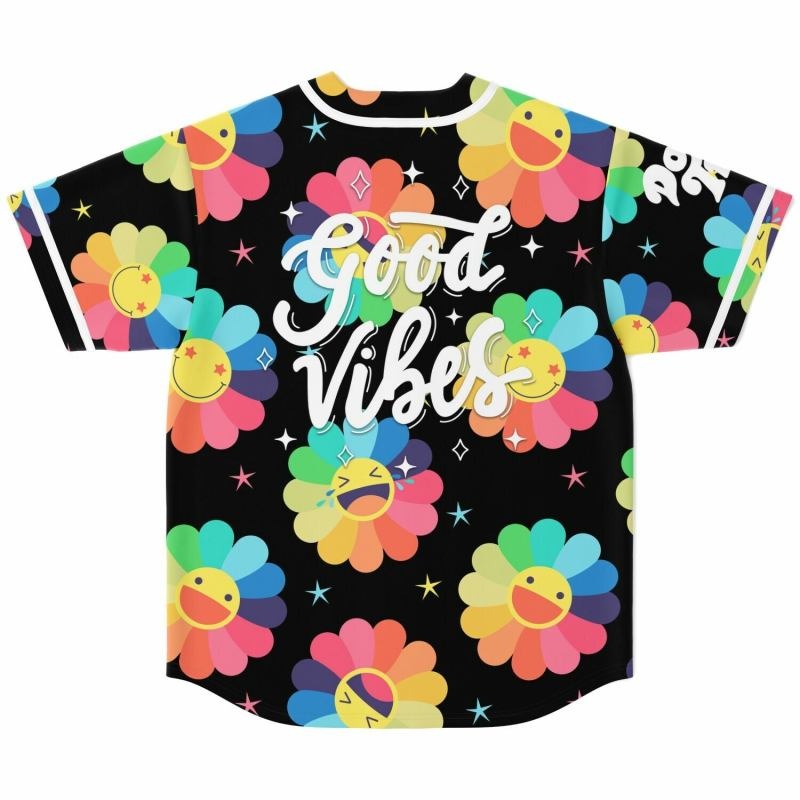 Good Vibes In My Mind Baseball Jersey EDM Festival Family Gift, Unisex Breathable Men's Jersey, 420 Lover – image 2