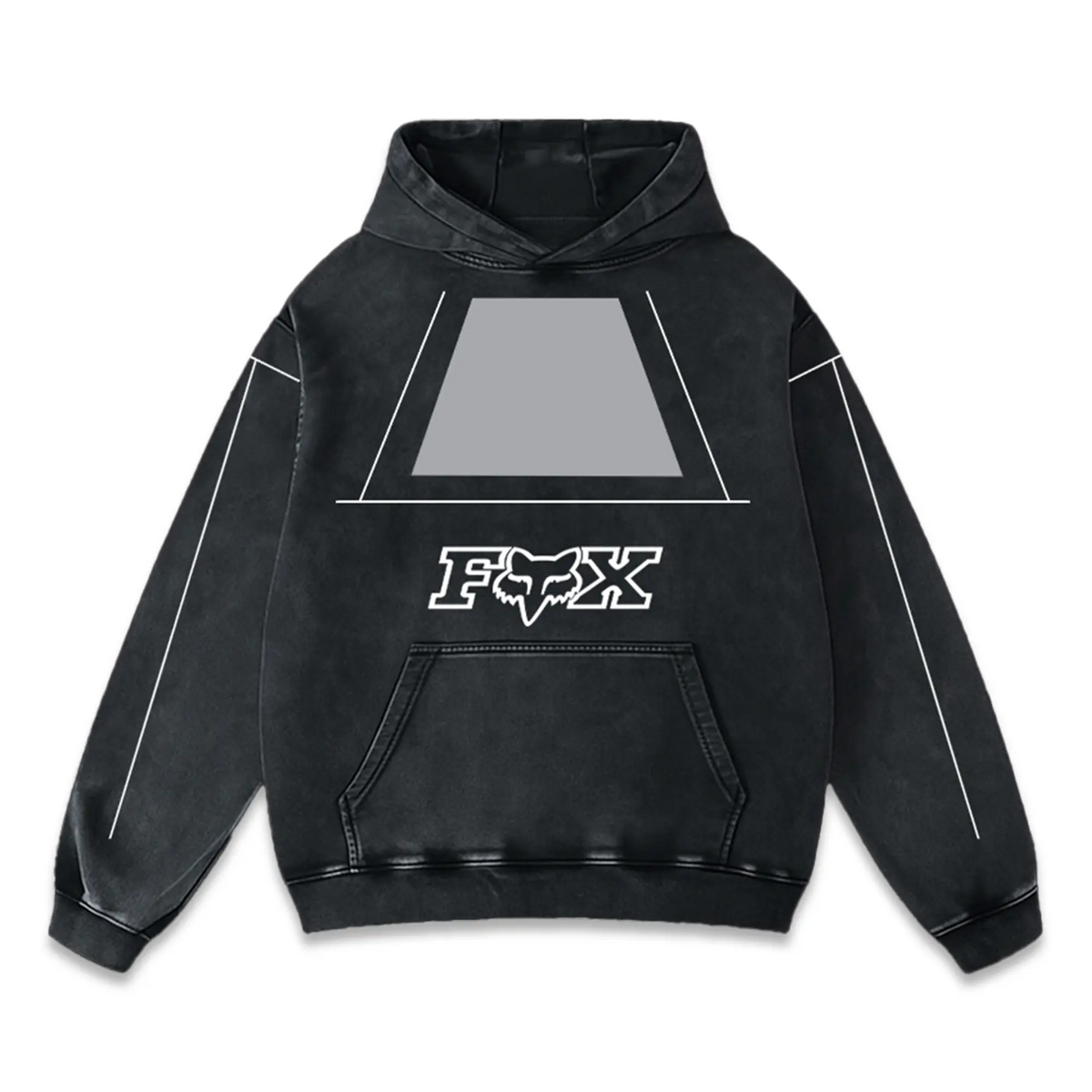 Fox Racing Biker Hoodie Washed Vintage MotoGP Racing Streetwear, Motorcycle Graphic Hoodie Unisex, Design – image 2