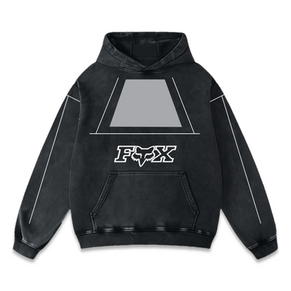 Fox Racing Biker Hoodie Washed Vintage MotoGP Racing Streetwear, Motorcycle Graphic Hoodie Unisex, Design – image 2
