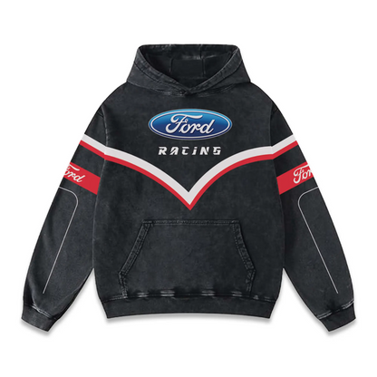 Ford Racing Biker Hoodie Washed Vintage MotoGP Racing Streetwear, Motorcycle Graphic Hoodie Unisex, Desig – image 2