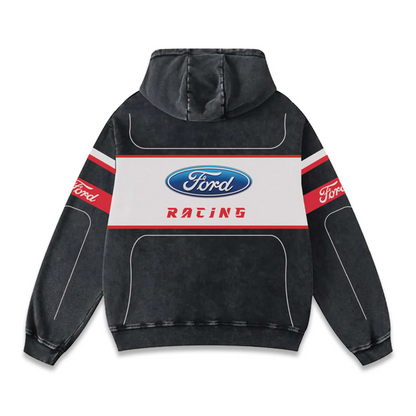 Ford Racing Biker Hoodie Washed Vintage MotoGP Racing Streetwear, Motorcycle Graphic Hoodie Unisex, Desig – image 3