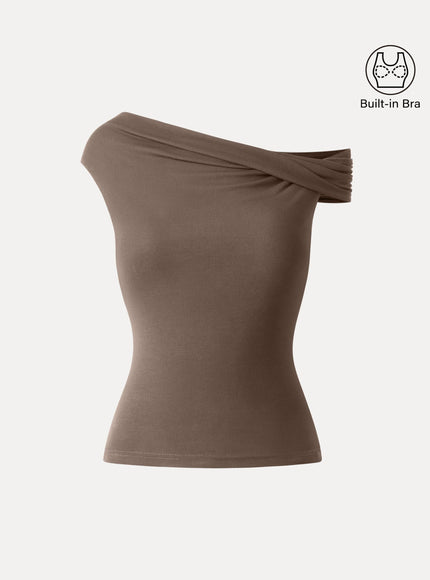 Multi-wear Versatile Necklines Built-In Bra Top