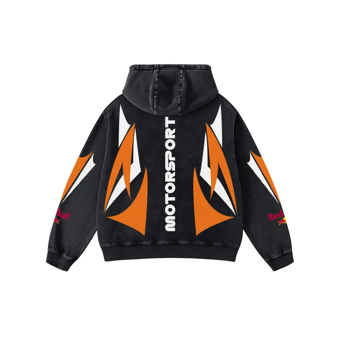 KTM Redbull Motorsport Biker Hoodie Washed Vintage MotoGP Racing Streetwear, Motorcycle Graphic Hoodie Un – image 2