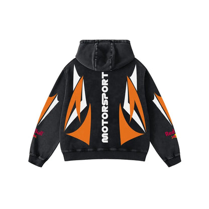 KTM Redbull Motorsport Biker Hoodie Washed Vintage MotoGP Racing Streetwear, Motorcycle Graphic Hoodie Un – image 2
