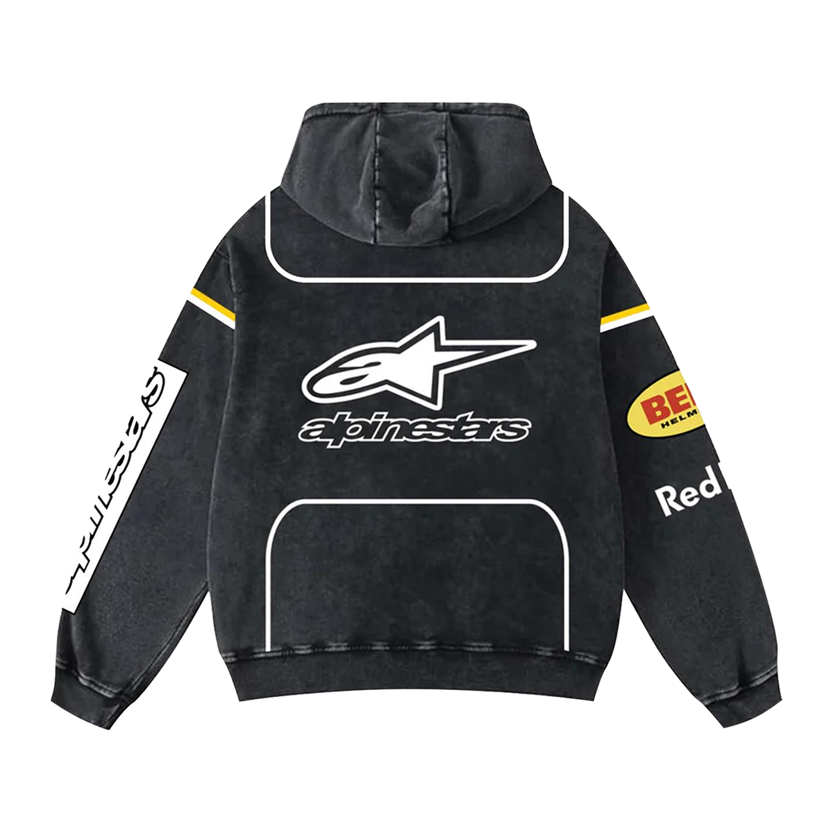 Retro Redbull Alpinestars Racing Washed Hoodie MotoGP World Champion Enthusiast Apparel Streetwear Racing – image 3