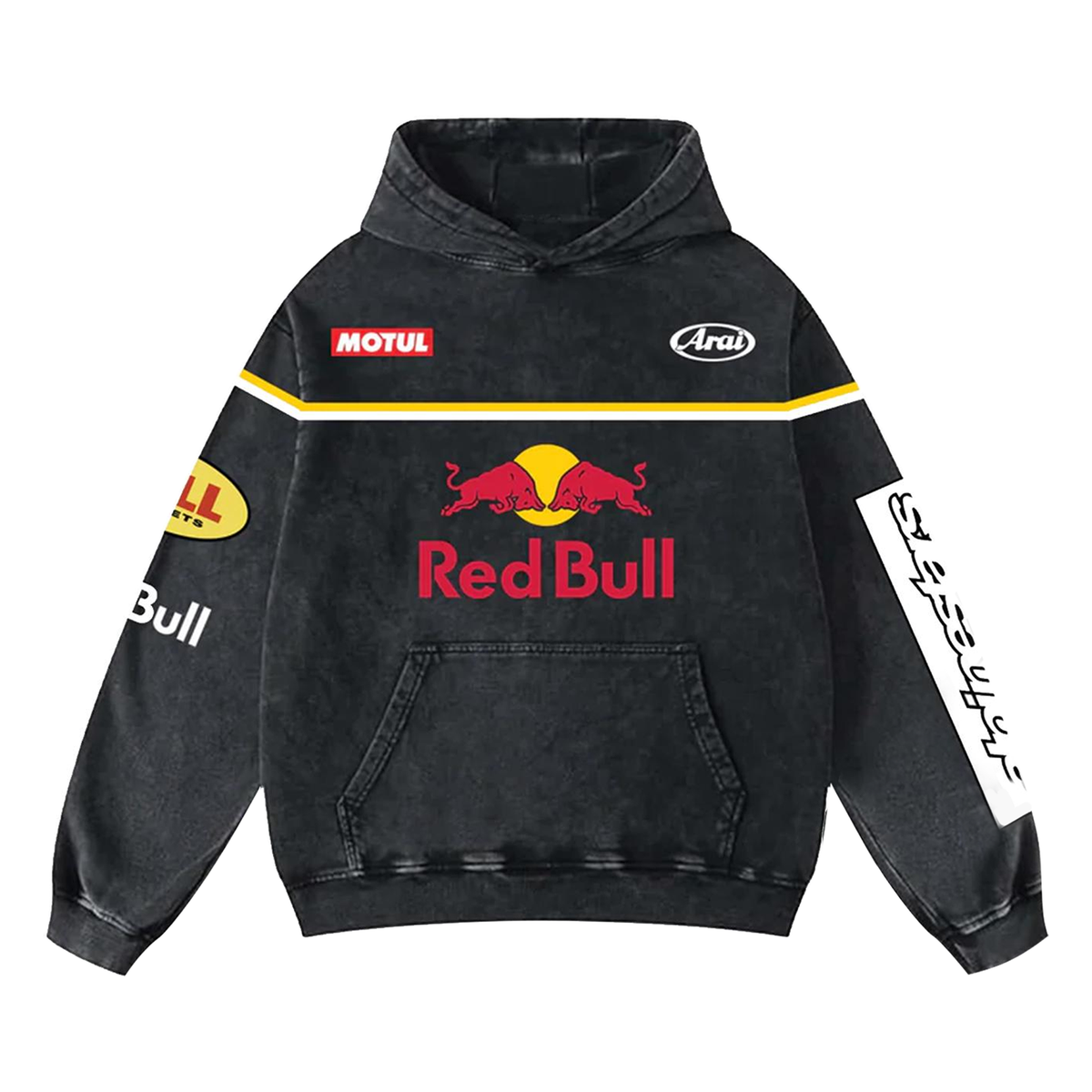 Retro Redbull Alpinestars Racing Washed Hoodie MotoGP World Champion Enthusiast Apparel Streetwear Racing – image 2